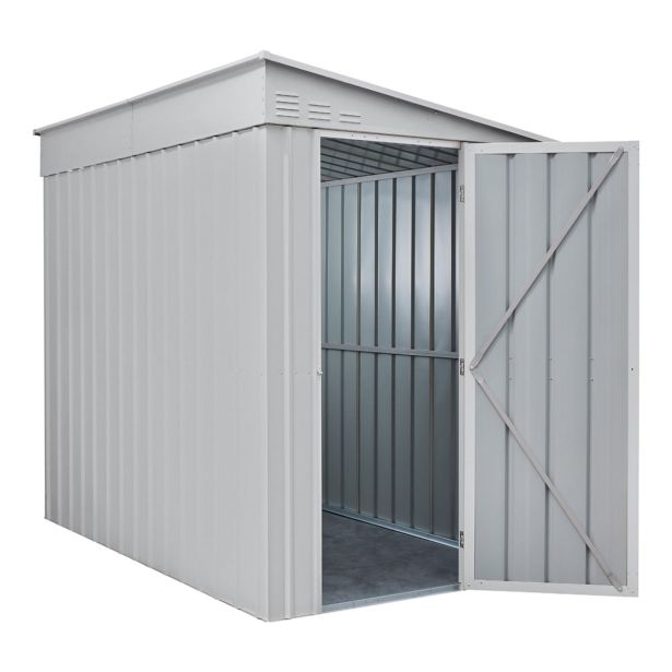 KOVINSKA VRTNA HIŠKA GLOBEL LEANTO 58 SREBRNA Š145 X G234 X V204 CM