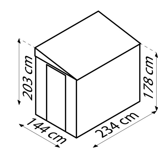 KOVINSKA VRTNA HIŠKA GLOBEL LEANTO 58 ZELENA Š145 X G234 X V204 CM