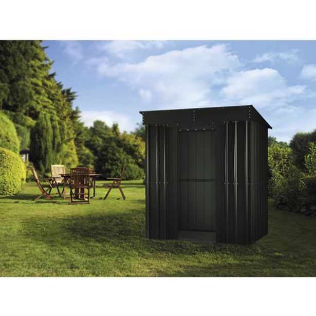 KOVINSKA VRTNA HIŠKA GLOBEL SKILLION 64 ANTRACIT Š172 X G113 X V199 CM