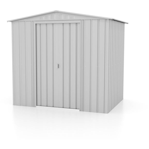 KOVINSKA VRTNA HIŠKA GLOBEL TOWER 86 SREBRNA Š234 X G175 X V220 CM