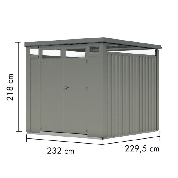 KOVINSKA VRTNA HIŠKA KARIBU PODLOGA 8 MM 70X70 ČRNA