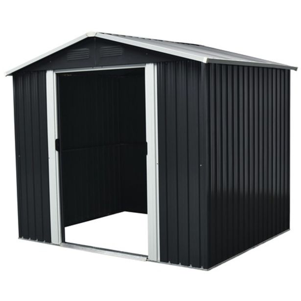 KOVINSKA VRTNA HIŠKA PERGART DRESDEN II 86 SIVA S226 X G162 X V206 CM