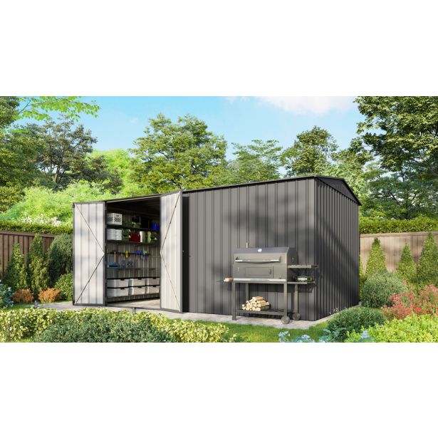 KOVINSKA VRTNA HIŠKA VITAVIA DELAVNA 1510, ANTRACIT 454X308X225