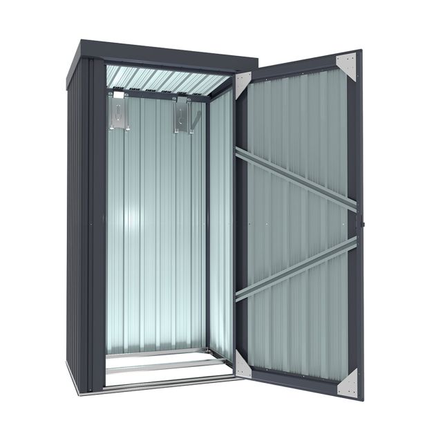 KOVINSKA VRTNA HIŠKA VITAVIA MARBURG 180X98X81 MAT ANTRACIT