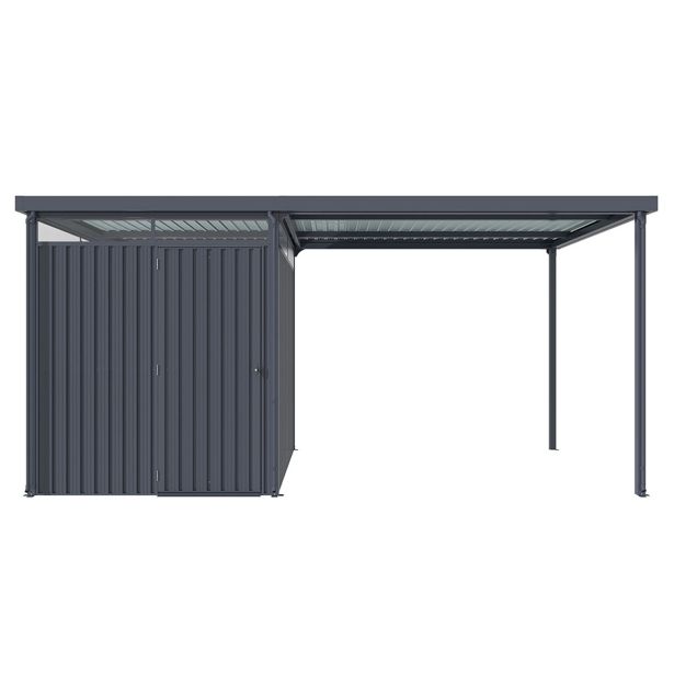 KOVINSKA VRTNA HIŠKA VITAVIA RHEINFELDEN 78+STREHA 187X482X245 MAT ANTRACIT