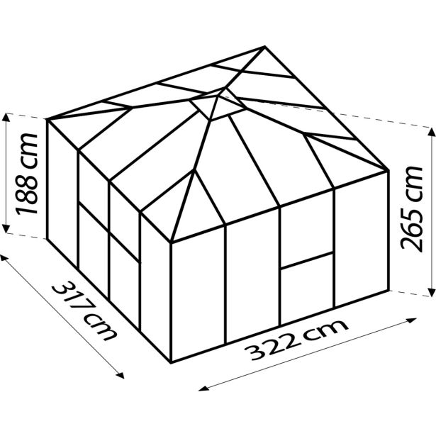 KOVINSKA VRTNA HIŠKA VITAVIA ZA ORODJE UNIVERSE ALU