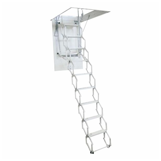 KOVINSKE PODSTREŠNE STOPNICE LOŽ METALPRES HARMOLUX 50X70/270 CM BELE