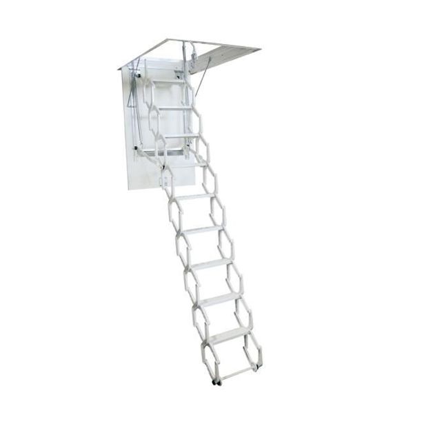 KOVINSKE PODSTREŠNE STOPNICE LOŽ METALPRES HARMOLUX 70X70/270 CM BELE