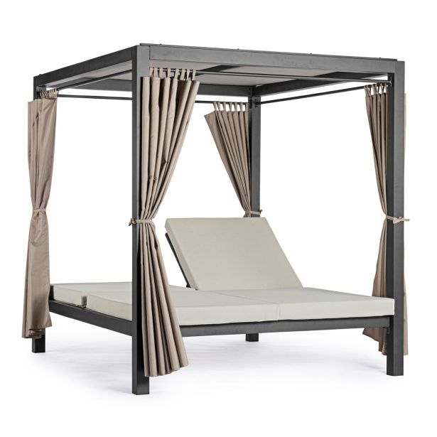 KOVINSKI LEŽALNIK BIZZOTTO DREAM CHARCOAL DAYBED ANTRACIT