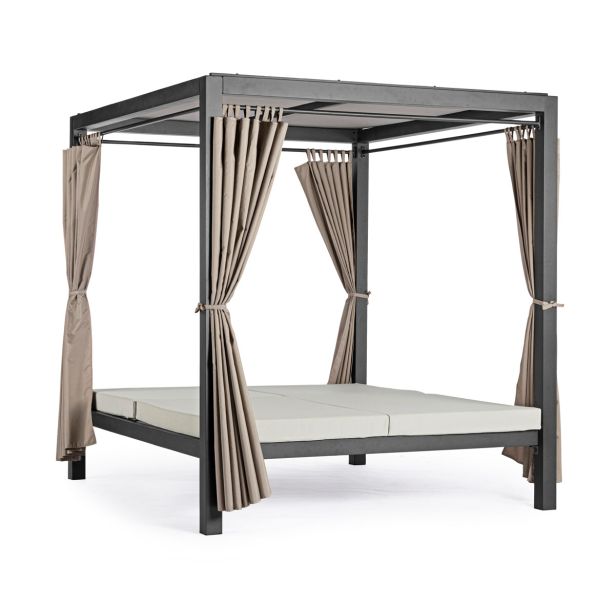 KOVINSKI LEŽALNIK BIZZOTTO DREAM CHARCOAL DAYBED ANTRACIT