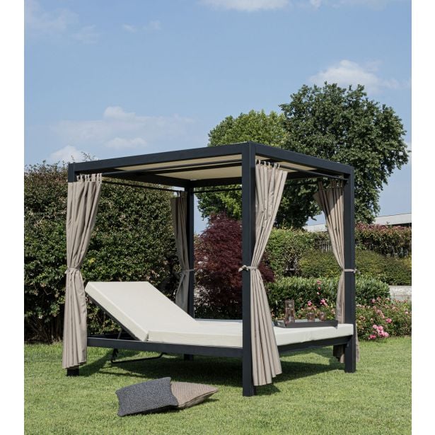 KOVINSKI LEŽALNIK BIZZOTTO DREAM CHARCOAL DAYBED ANTRACIT