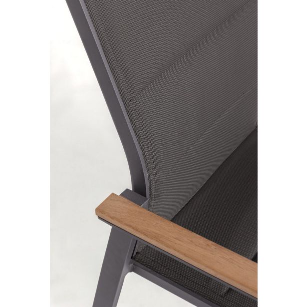 KOVINSKI STOL BIZZOTTO KUBIK CHARCOAL SJ61