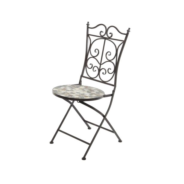 KOVINSKI STOL DECORIS SIENA MOZAIK 46X39X92 CM