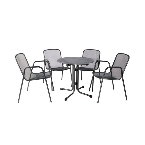 KOVINSKI STOL MFG FREIZEITMÖBEL MEC-FREDO NAKLADALEN, ANTRACIT