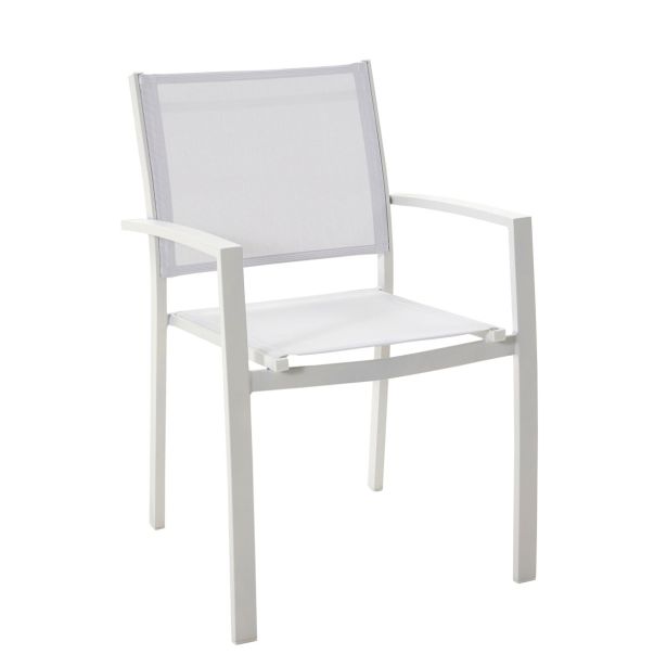 KOVINSKI STOL NATERIAL LYRA BEL, 2X2