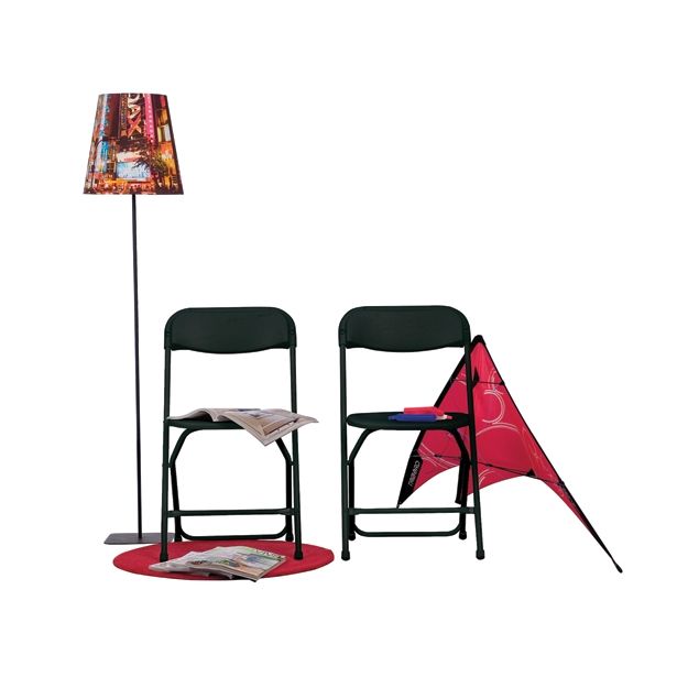 KOVINSKI STOL NEWSTORM ELLIOT ZLOŽLJIV, ČRN