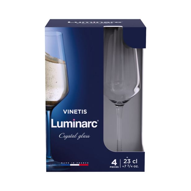 KOZAREC ZA PENINO LUMINARC 230 ML VINETIS 4/1