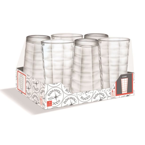 KOZAREC ZA VODO/SOK BORMIOLLI 365 ML CUBE 6/1