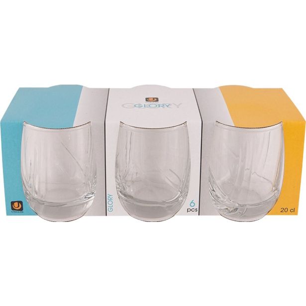 KOZAREC ZA VODO/SOK UNIGLASS 290 ML GLORY 6/1 WHISKEY
