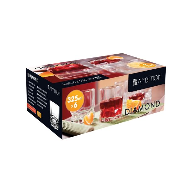 KOZAREC ZA VODO/SOK AMBITION 325 ML DIAMOND NIZEK 6/1