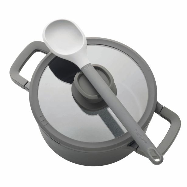 LONEC / KOZICA BERGHOFF KOZICA 18 CM DOLG ROČAJ STEKLEN POKROV LEO STONE