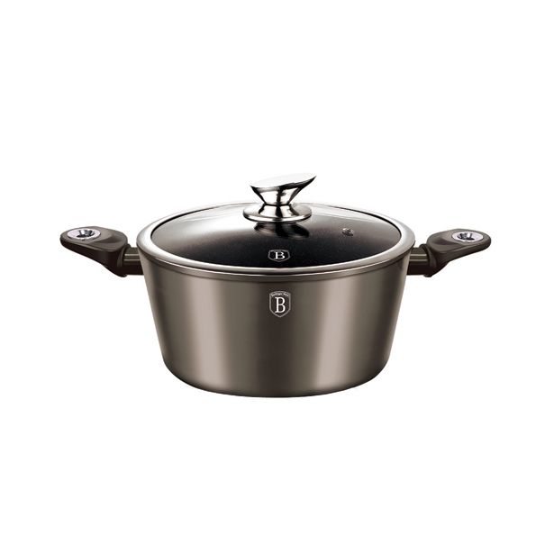 KOZICA BERLINGER HAUS 28 CM METALLIC LINE S STEKLENIM POKROVOM