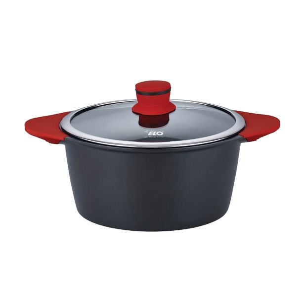 KOZICA ELO 24 CM LAVA S STEKLENIM POKROVOM