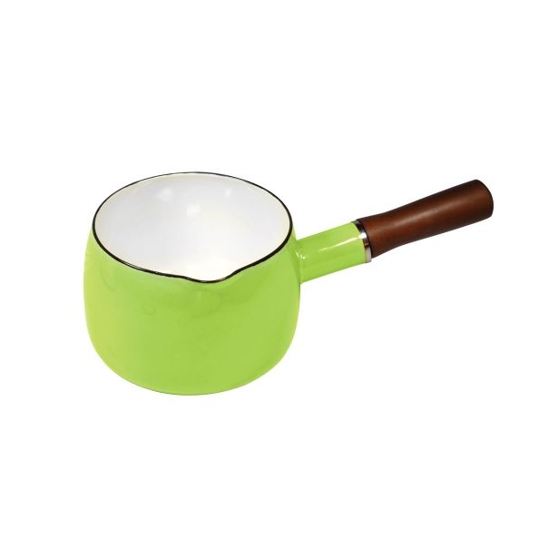 KOZICA ENAMELIE 14 CM 1.2 L ARMA Z LESENIM ROČAJEM