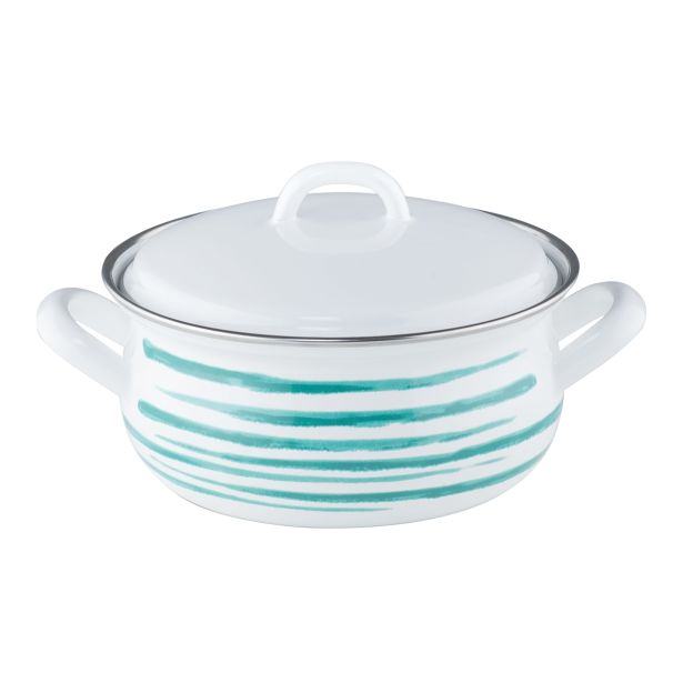 LONEC / KOZICA RIESS KOZICA 1.5 L 18 CM S POKROVOM ZELENI PLAMEN