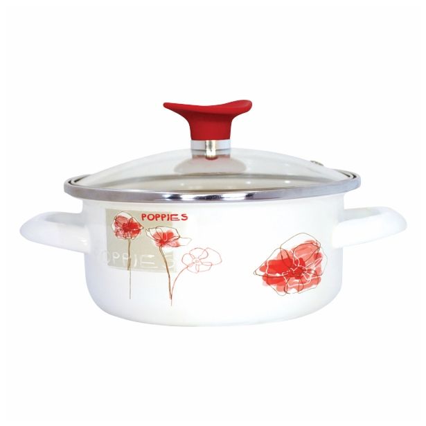 KOZICA SVENS' 16 CM 1.25 L NIZKA S POKROVOM POPPIES