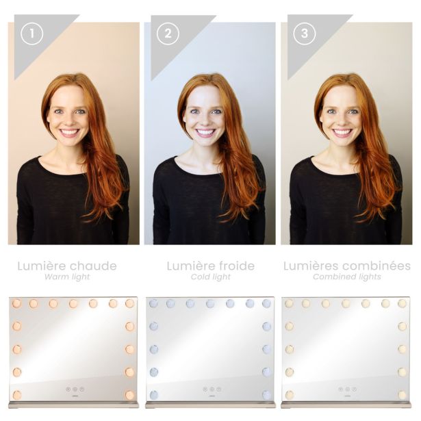 KOZMETIČNO OGLEDALO LIVOO DOS207 HOLLYWOOD MAKE-UP