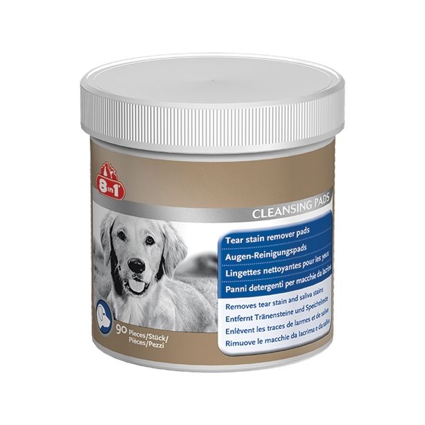 KOZMETIKA ZA PSA 8 IN 1 BLAZINICE ZA ČIŠČENJE SOLZNIH MADEŽEV, 90 KOS