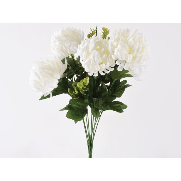 SVILENO CVETJE DAR KRIZANTEMA ŠOPEK X10 KREM Z EVKALIPTUSOM