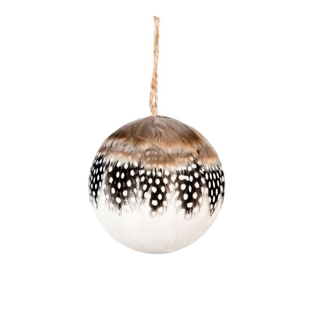 OKRASEK ZA JELKO GLOSSTYLE KROGLA IZ FAZANJEGA PERJA FI 8.5 CM