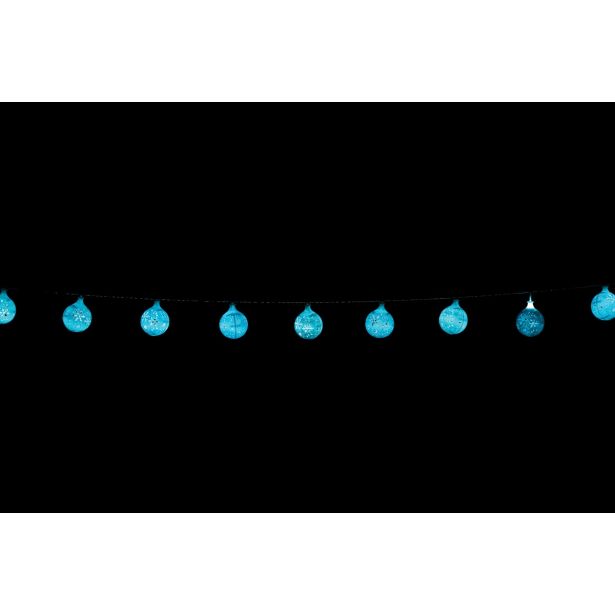 LUČKE MQ KROGLE S SNEŽINKAMI 5.5 CM BELE BARVE