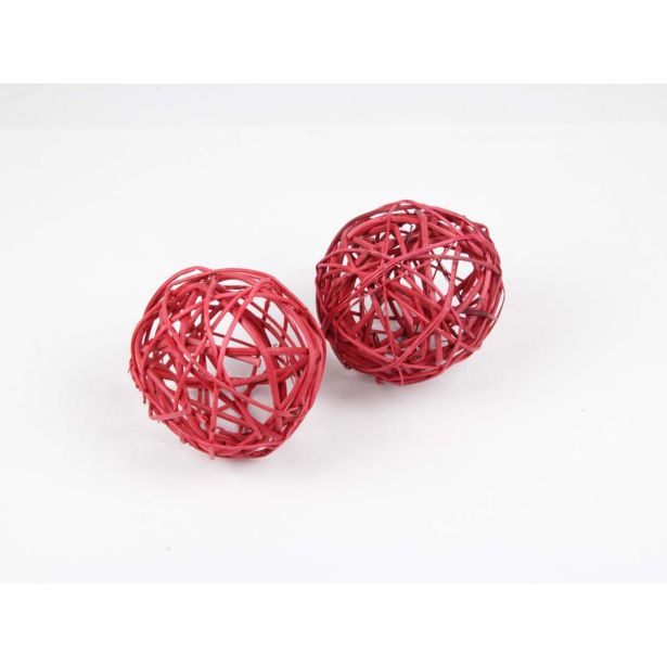 UMETNO CVETJE KROGLICE RATAN BARVANE 10 CM