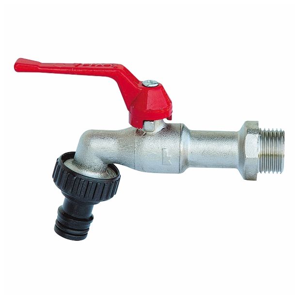 KROGLIČNA PIPA Z IZLIVOM KOVINA KP 503GARDENA 20 MM VRT. DOL.ROČ. S PRIKLJ. ZA CEV