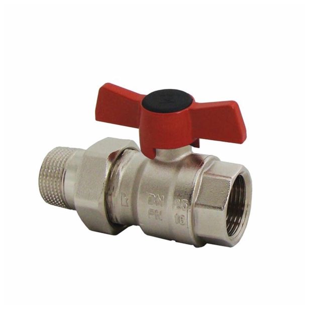 KROGLIČNI VENTIL KOVINA KV 2124M 25.4 MM (1 -) S HOLANDCEM METULJČEK