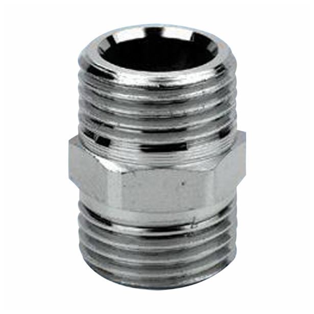 KROMIRANI NIPEL VAFRA DVOJNI 15 MM ŽELEZO-CINK