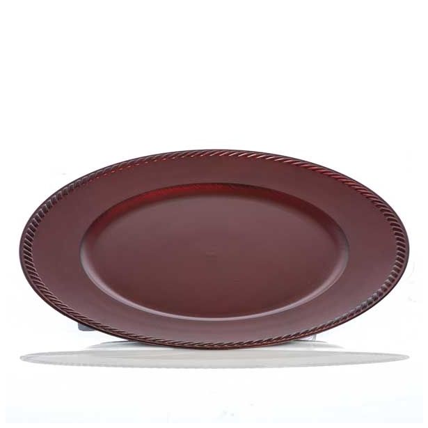 DEKORACIJA GLOSSTYLE KROŽNIK ANTIK FI 33 CM RD EČI IZ UMETNE MASE