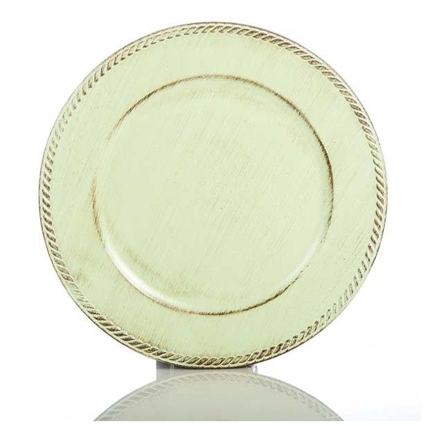 DEKORACIJA GLOSSTYLE KROŽNIK ANTIK FI 33 CM ZE LENI IZ UMETNE MASE