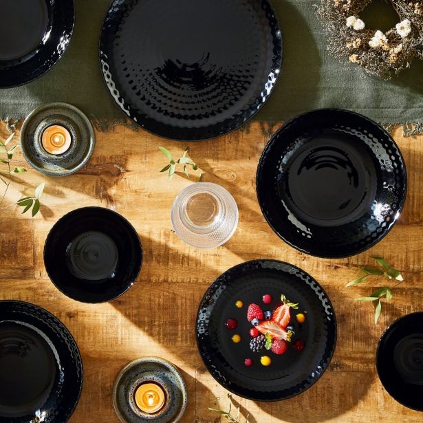 DESERTNI KROŽNIK LUMINARC 19 CM PAMPILLE ČRNA