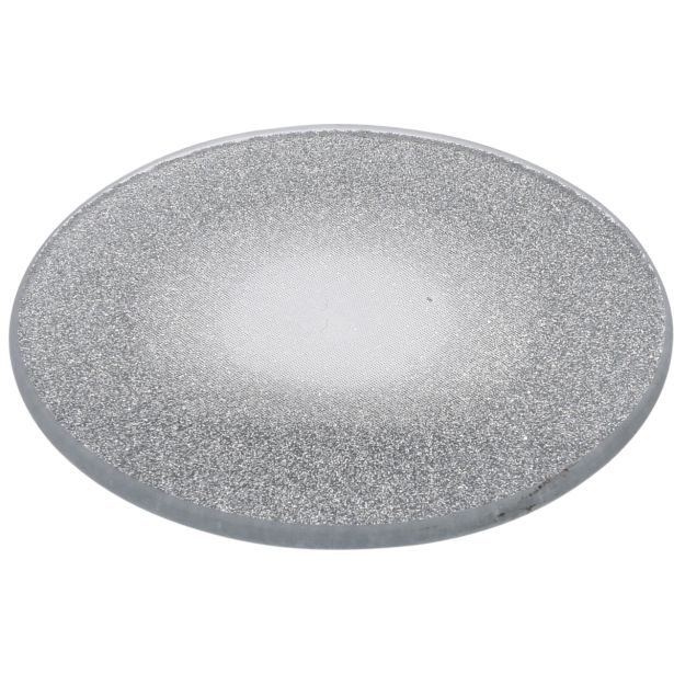 KROŽNIK/PODSTAVEK SREBRNE BARVE Z BLEŠČICAMI, PREMER 20 CM