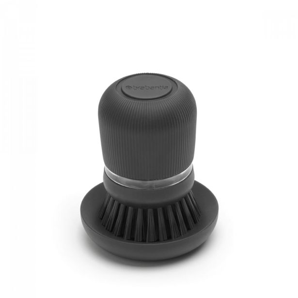 KRTAČA/ŠČETKA BRABANTIA ZA POSODO Z DOZIRNIKOM MILA TEMNO SIVA