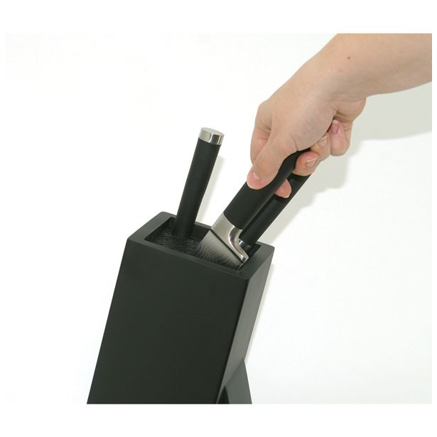 KUHINJSKO POLIČNO STOJALO CULINARIO UNIVERZALNI BLOK ZA NOŽE ČRN