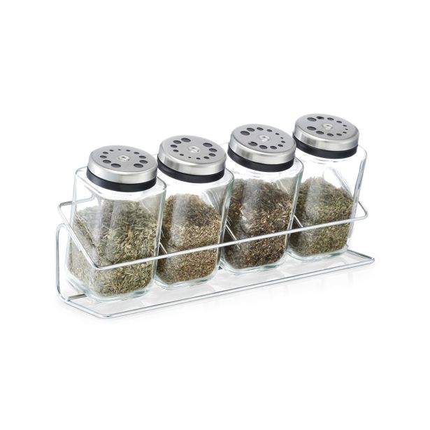 KUHINJSKO POLIČNO STOJALO ZELLER PRESENT 5 DELNO STOJALO ZA 4 ZAČIMBE 25X8X11 CM