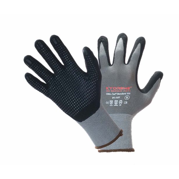 GUMENE ROKAVICE KYORENE 01-107 ŠT. 9 TOČKASTI NANOS NITRILA