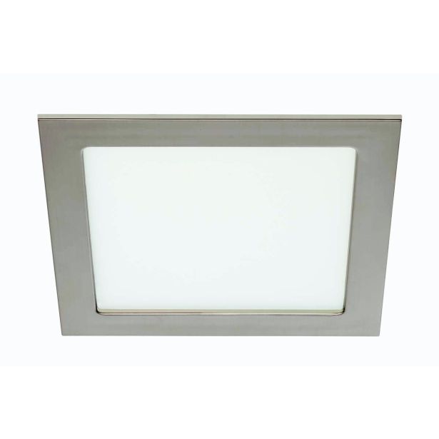 LED PANEL FLAT-IN 12W NW 170X170MM, NIKEL MAT