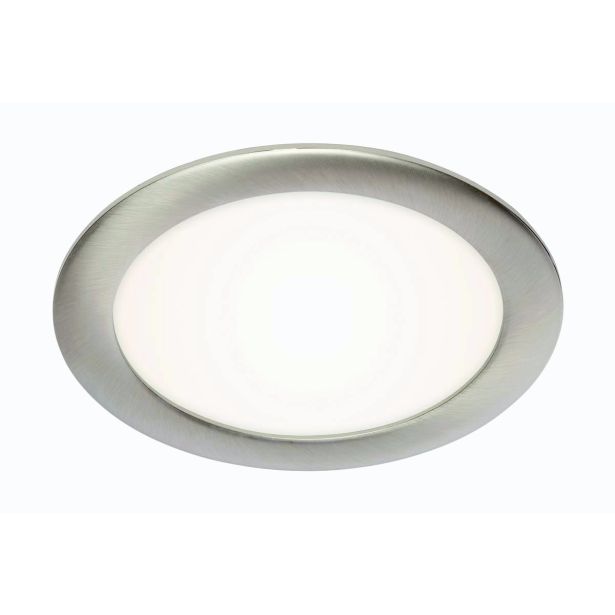 LED PANEL FLAT-IN 12W NW FI 170MM, NIKEL MAT
