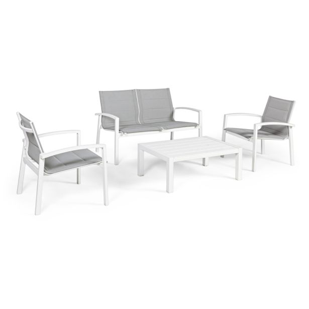 KOVINSKA VRTNA GARNITURA BIZZOTTO LAIKEN, BELA